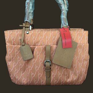 NWT Roberta di Camerino Orange Nylon Leather Bag